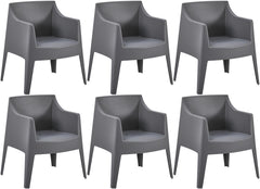 6er Set Stühle Bartal - dunkelgrau