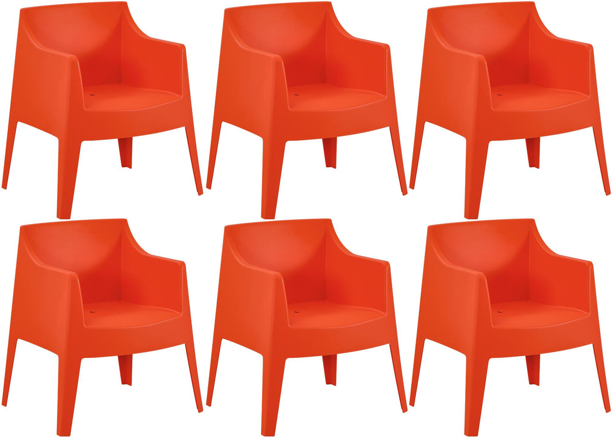 6er Set Stühle Bartal - orange