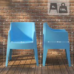 6er Set Stühle Bartal - blau