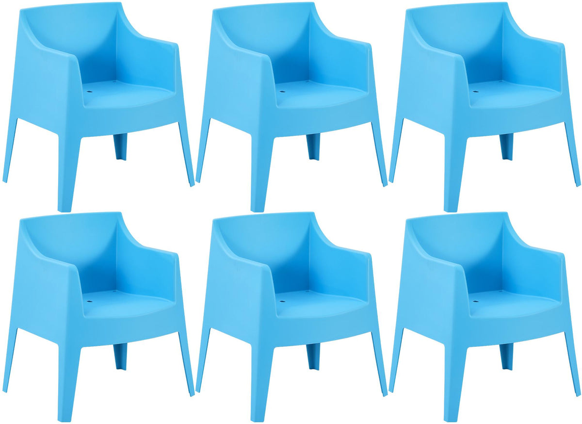 6er Set Stühle Bartal - blau