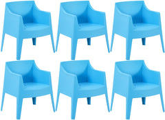 6er Set Stühle Bartal - blau