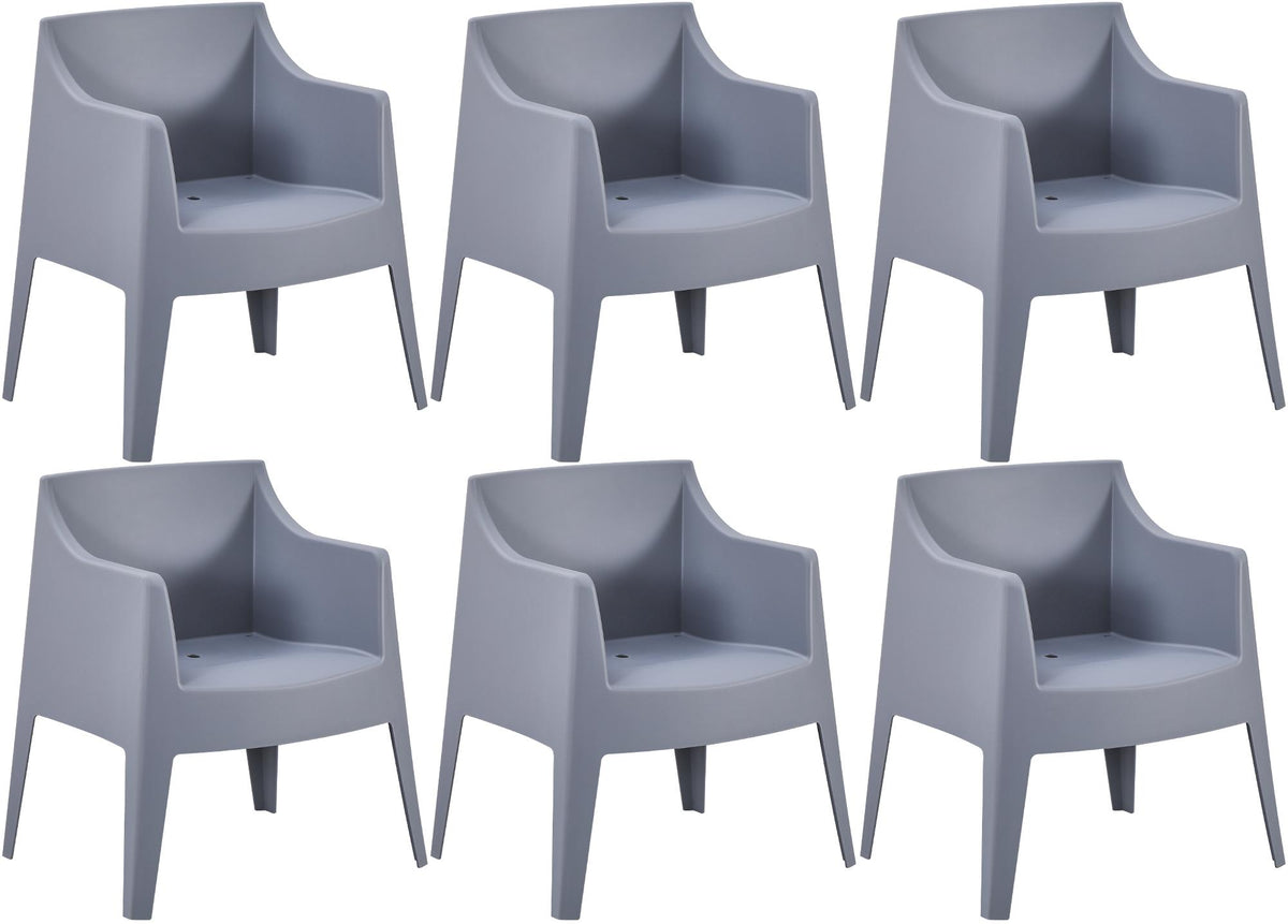 6er Set Stühle Bartal - grau