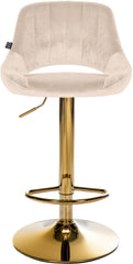 Barhocker Milet Samt gold - creme