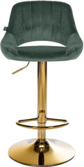 Barhocker Milet Samt gold - gr�n