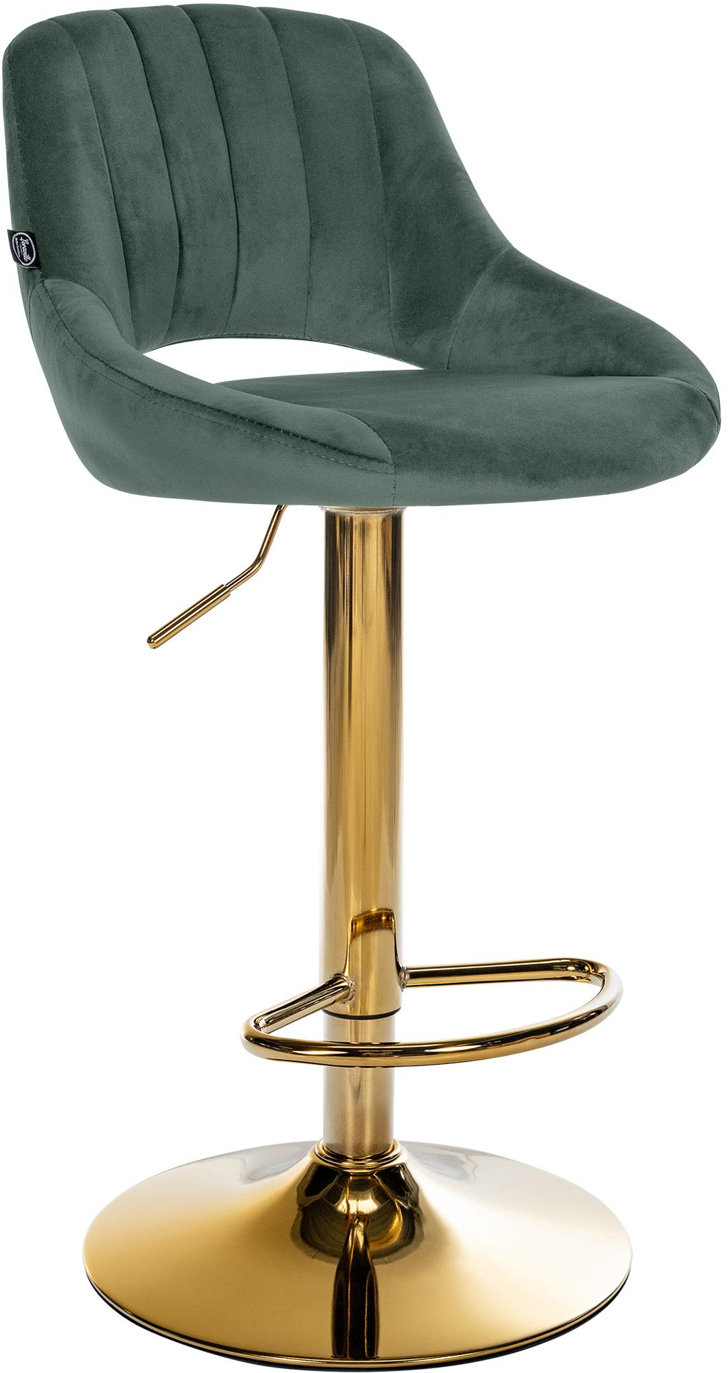 Barhocker Milet Samt gold - gr�n