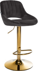 Barhocker Milet Samt gold - schwarz