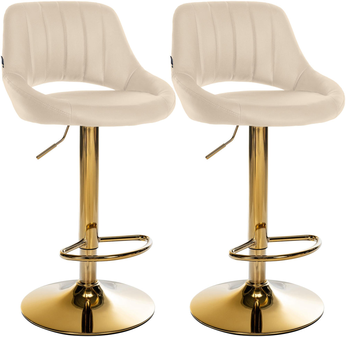 2er Set Barhocker Milet Kunstleder G - creme