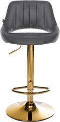 2er Set Barhocker Milet Kunstleder G - grau