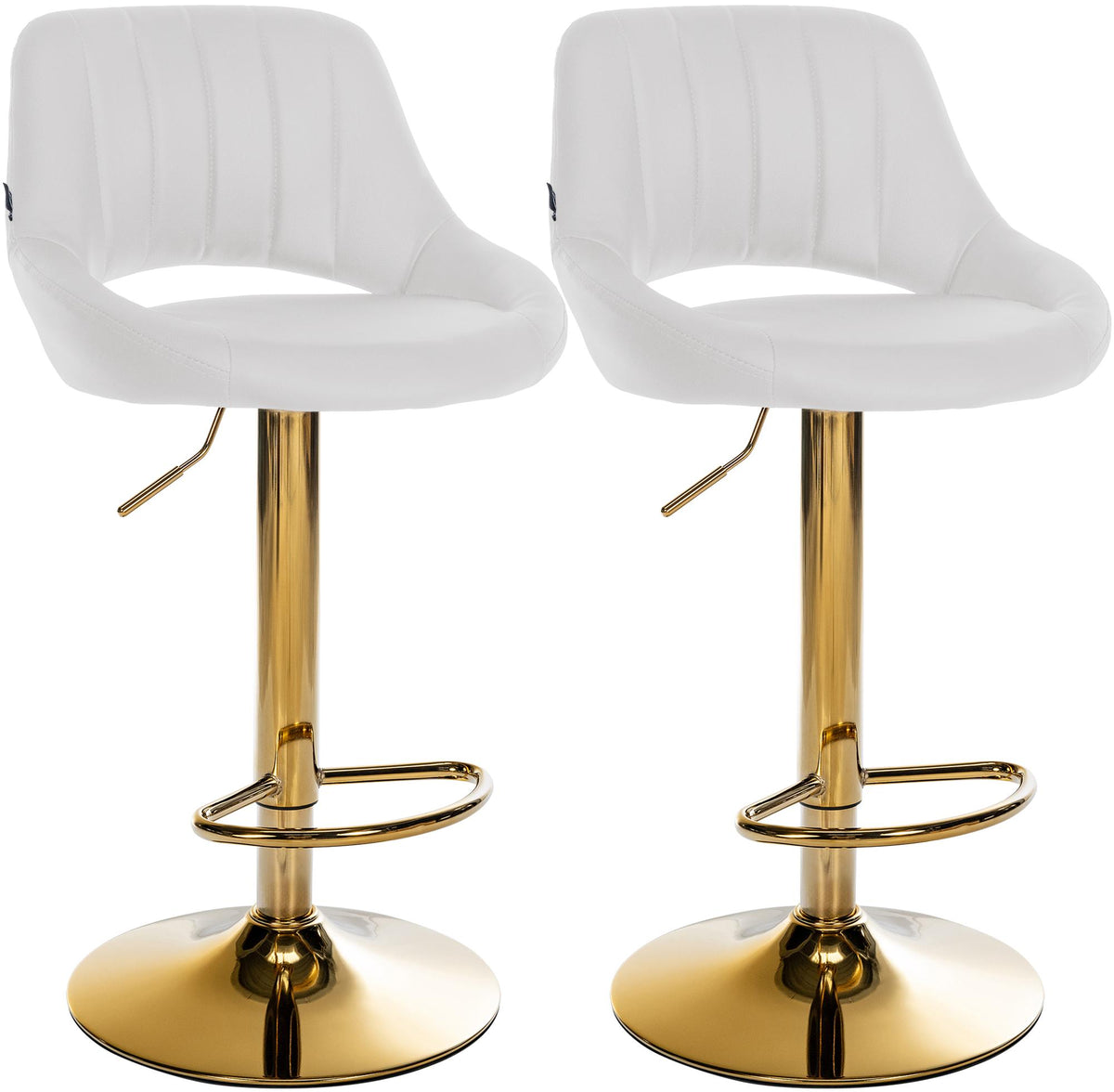 2er Set Barhocker Milet Kunstleder G - wei�