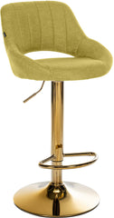 Barhocker Milet Stoff gold - gr�n