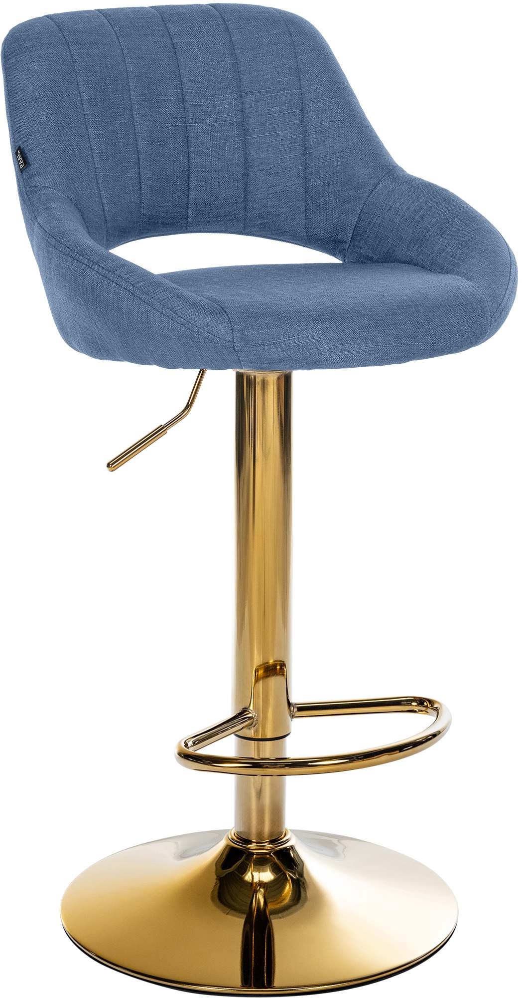 Barhocker Milet Stoff gold - blau