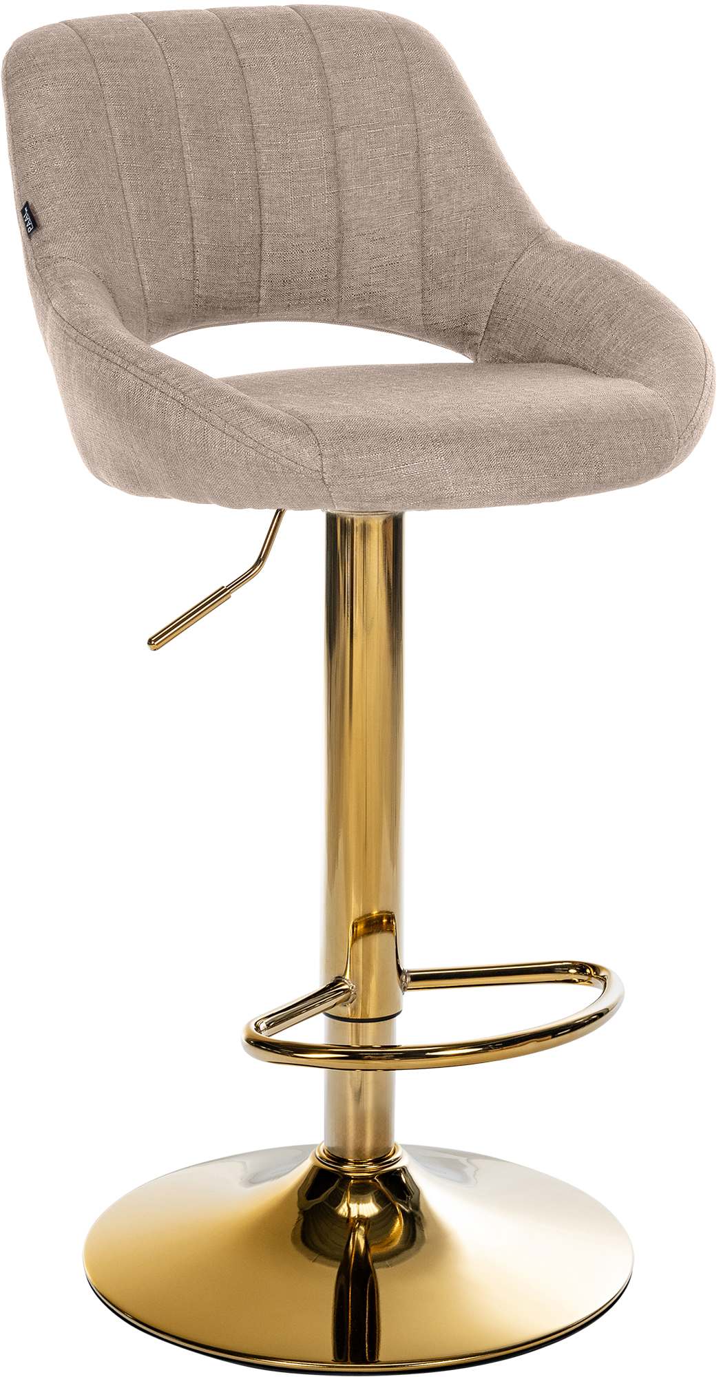 Barhocker Milet Stoff gold - taupe