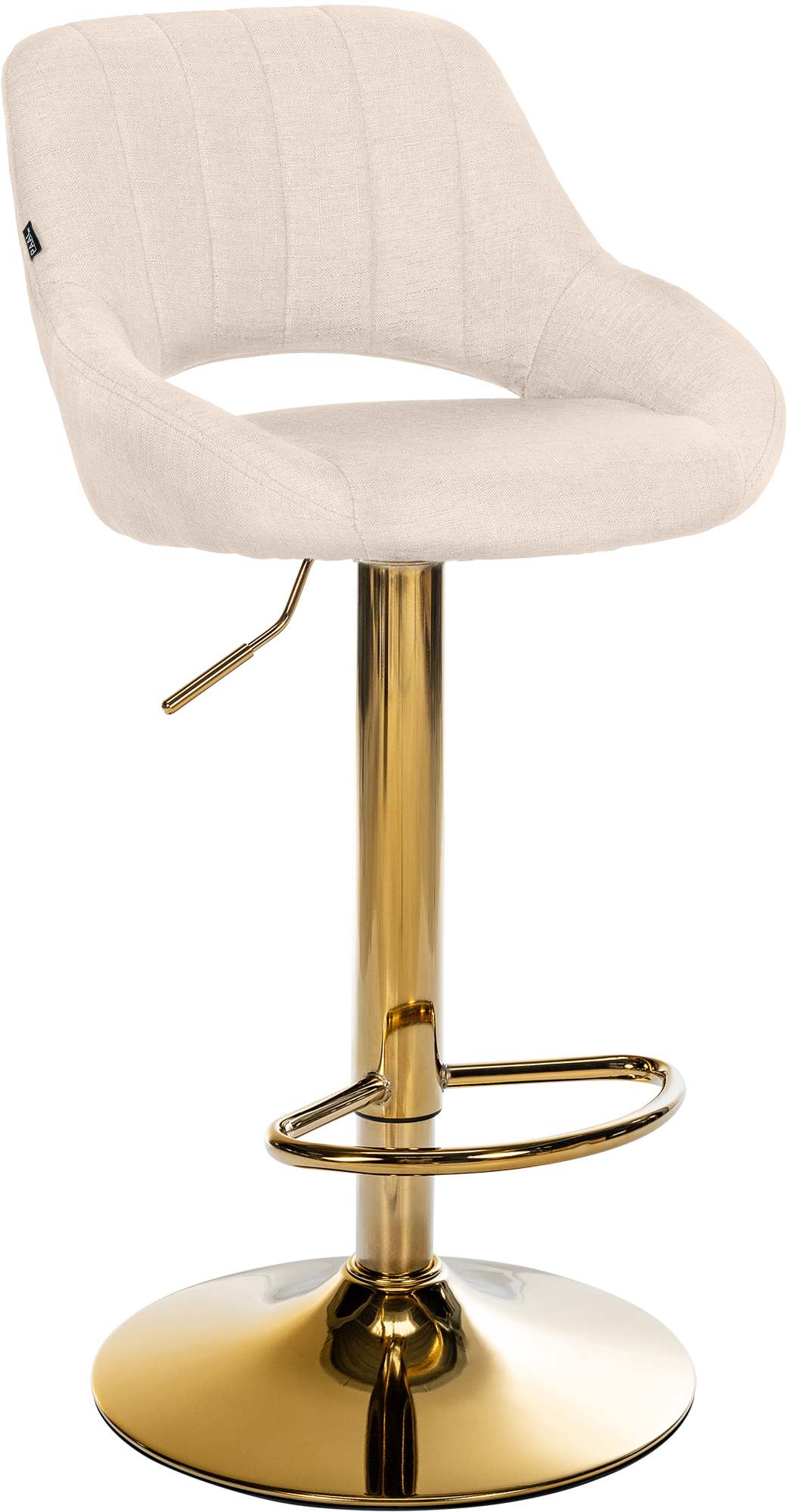 Barhocker Milet Stoff gold - creme