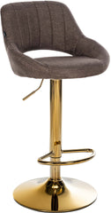 Barhocker Milet Stoff gold - braun