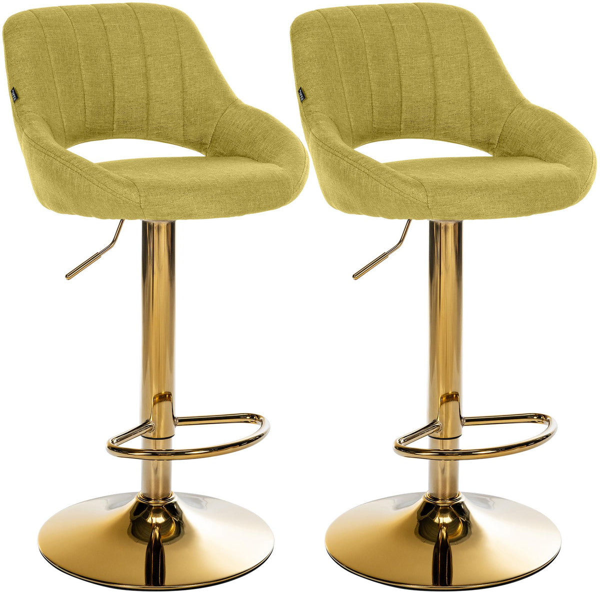 2er Set Barhocker Milet Stoff G - gr�n