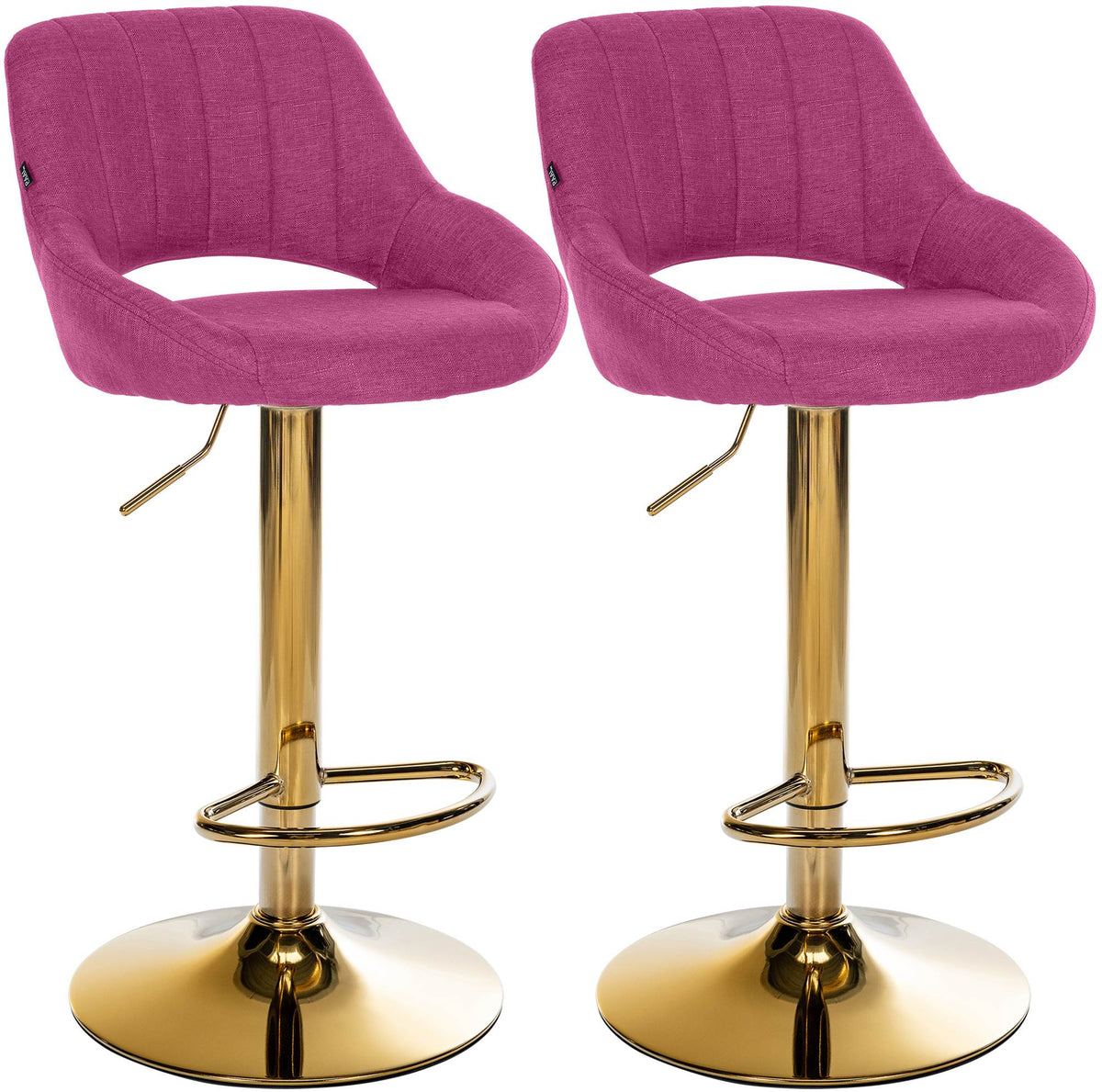 2er Set Barhocker Milet Stoff G - lila