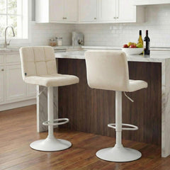 Barhocker Peru Samt wei� - creme