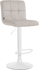 Barhocker Peru Samt wei� - creme