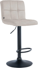 Barhocker Peru Samt schwarz - creme