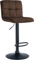Barhocker Peru Samt schwarz - braun