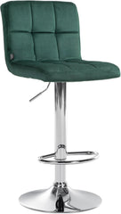 Barhocker Peru Samt chrom - gr�n