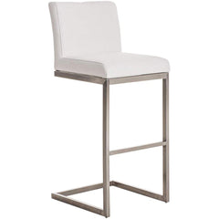 Barhocker Paros Stoff - weiß - InfinityMarket