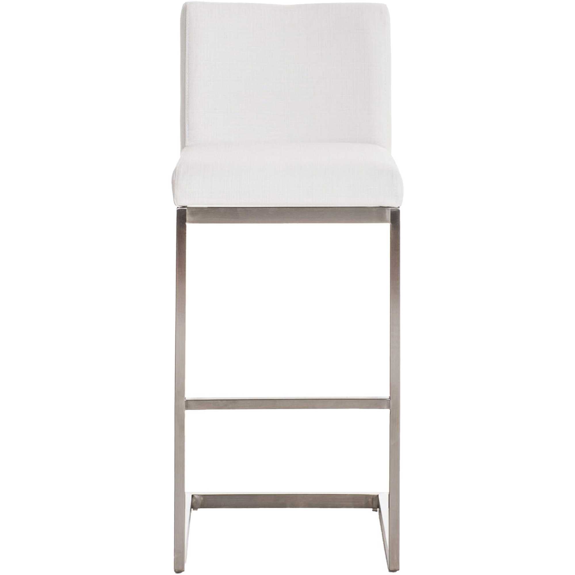 Barhocker Paros Stoff - weiß - InfinityMarket