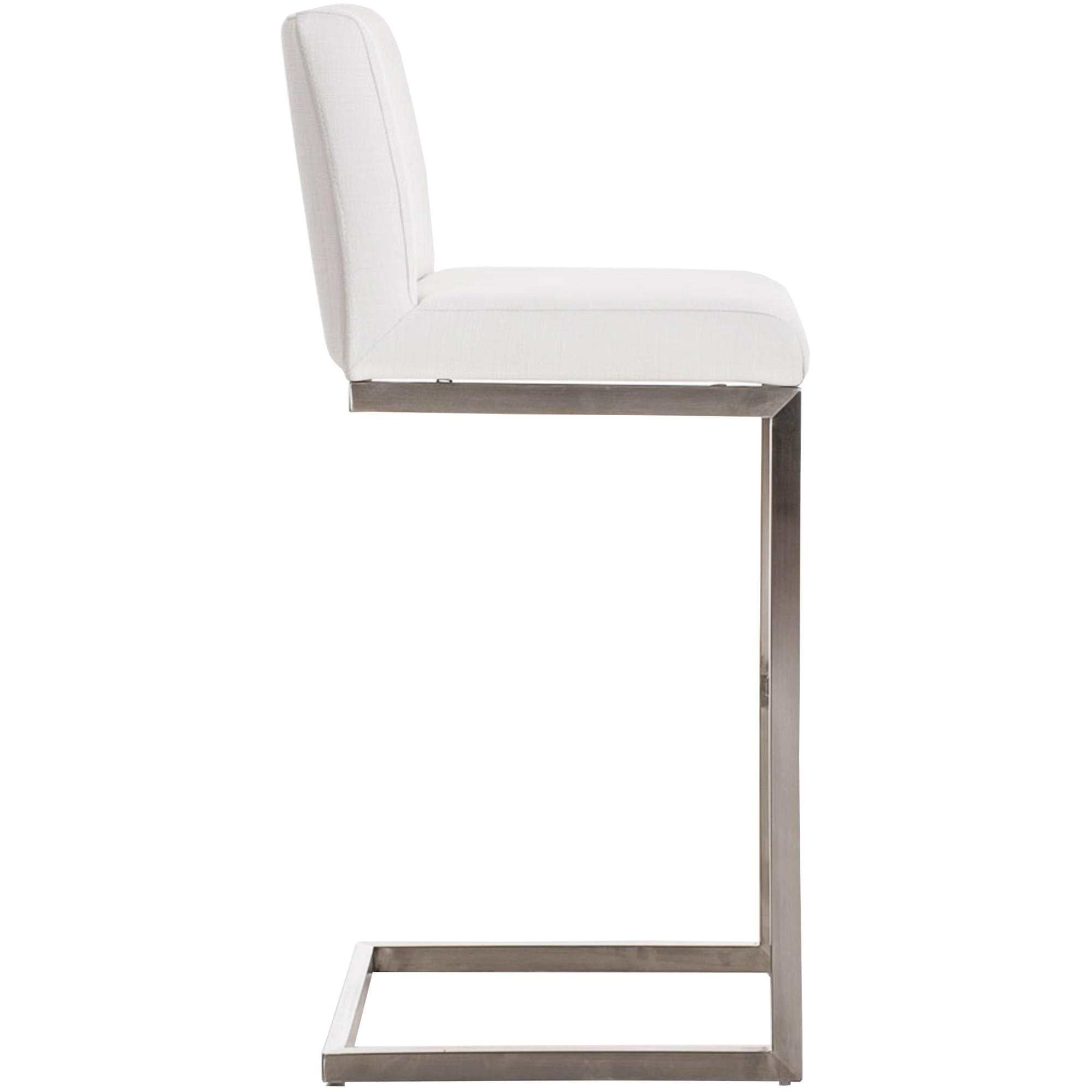 Barhocker Paros Stoff - weiß - InfinityMarket