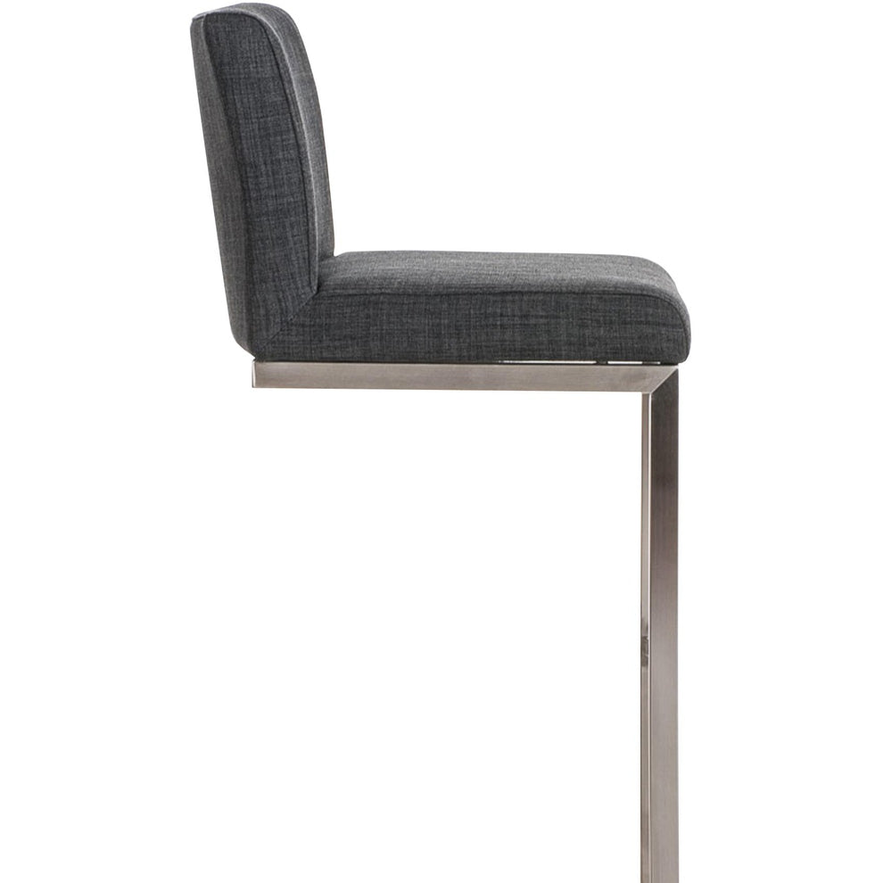 Barhocker Paros Stoff - dunkelgrau - InfinityMarket