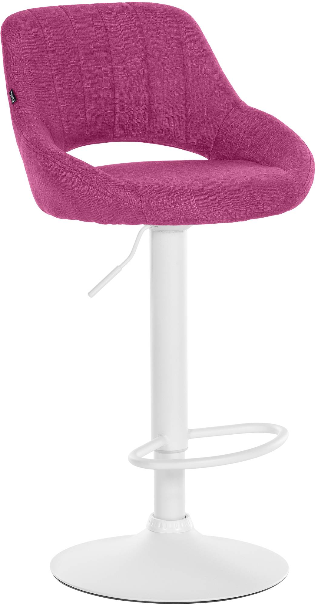 Barhocker Milet Stoff wei� - lila