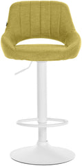 Barhocker Milet Stoff wei� - gr�n