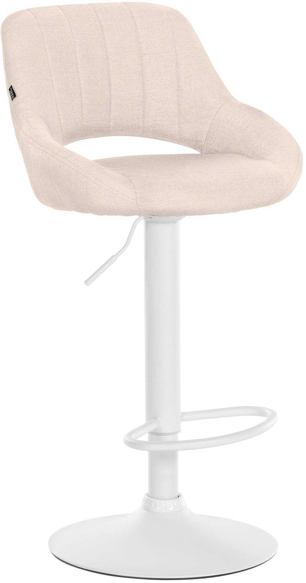 Barhocker Milet Stoff wei� - creme