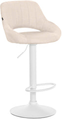 Barhocker Milet Stoff wei� - creme