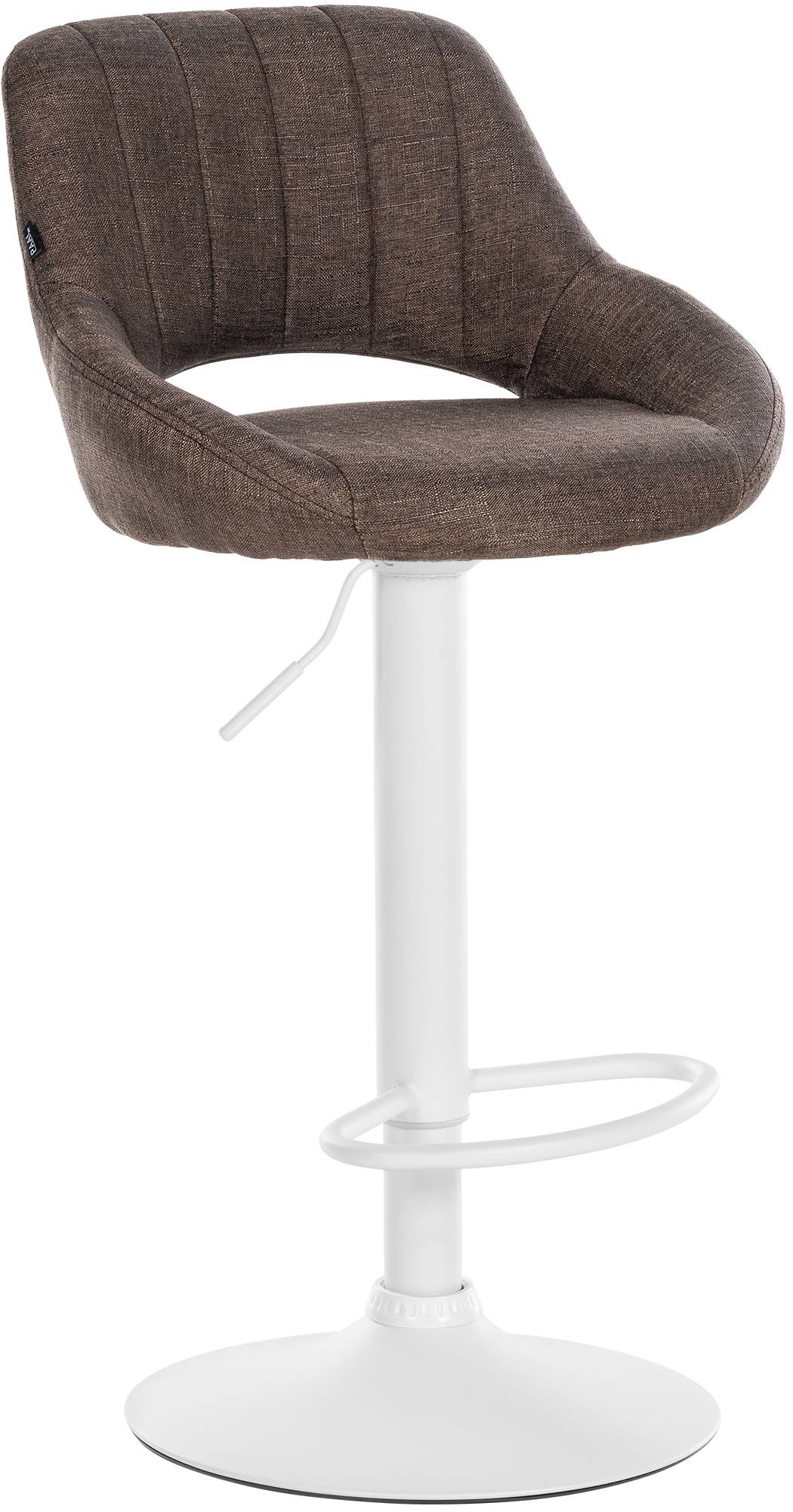 Barhocker Milet Stoff weiß - braun
