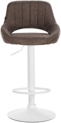 Barhocker Milet Stoff weiß - braun