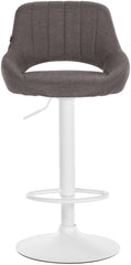 Barhocker Milet Stoff wei� - dunkelgrau