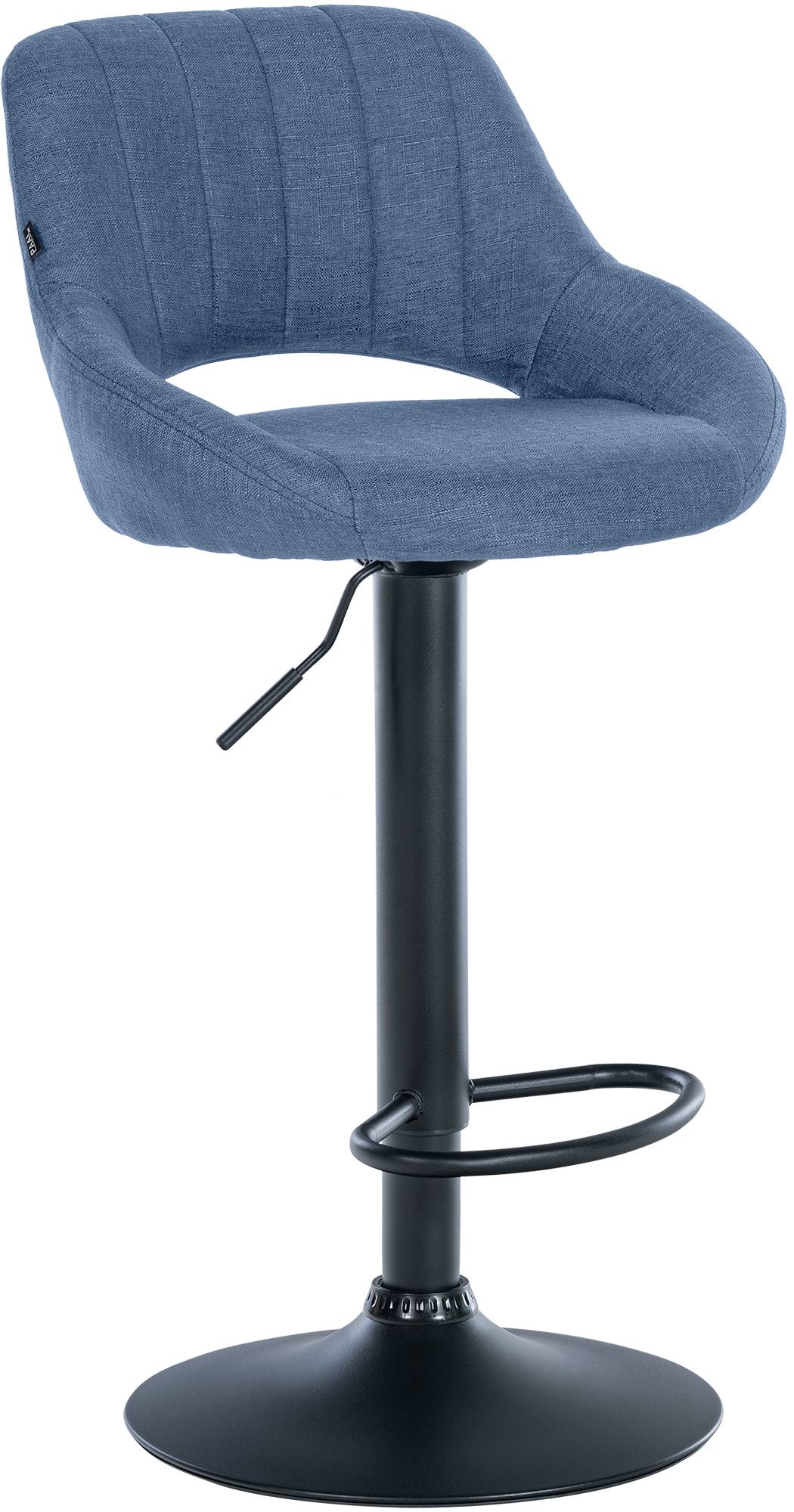 Barhocker Milet Stoff schwarz - blau