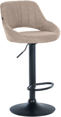 Barhocker Milet Stoff schwarz - taupe