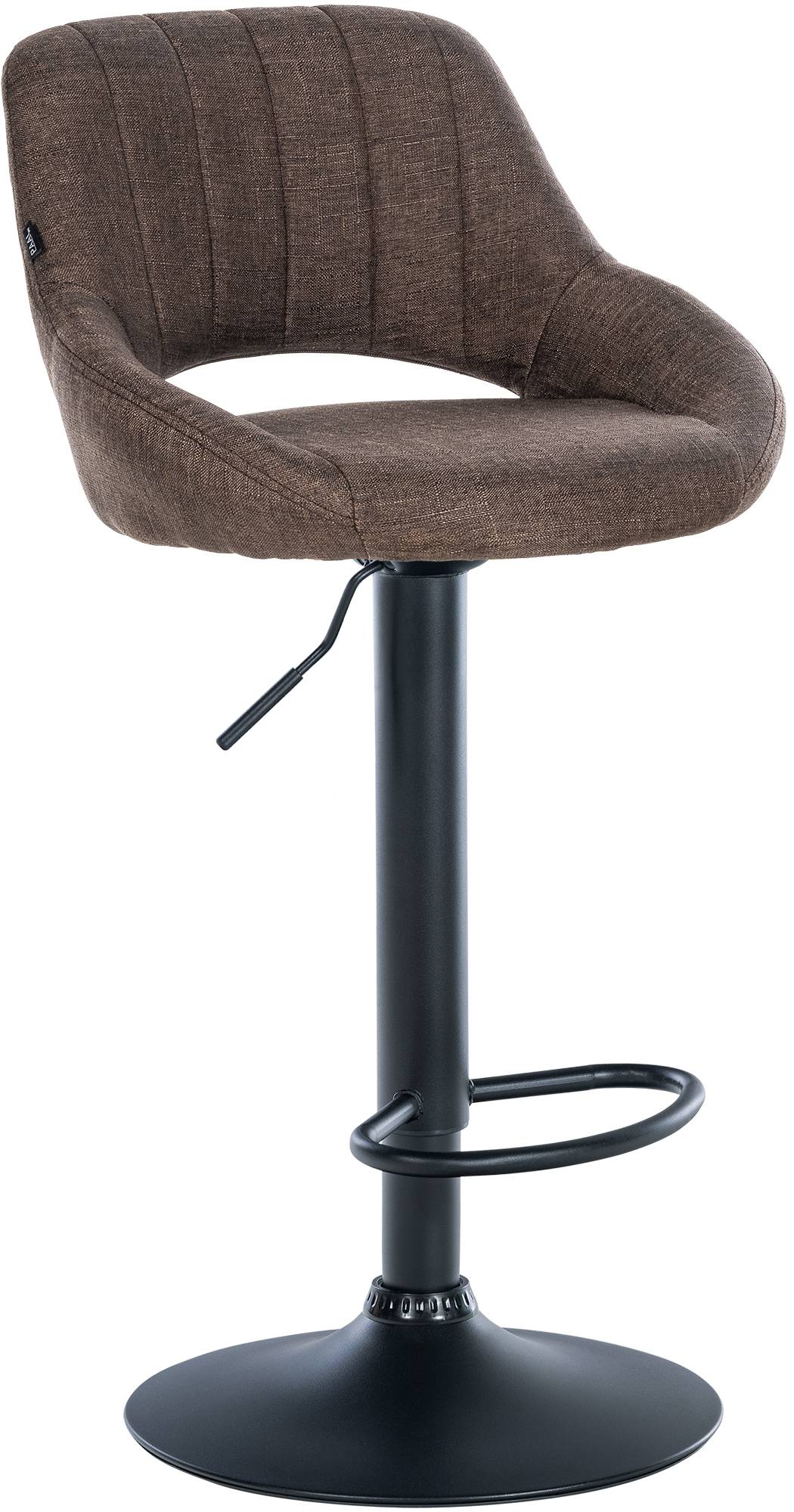 Barhocker Milet Stoff schwarz - braun