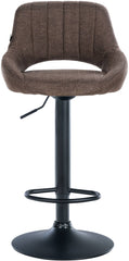 Barhocker Milet Stoff schwarz - braun