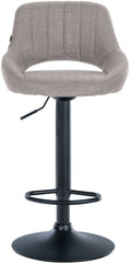 Barhocker Milet Stoff schwarz - grau
