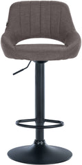 Barhocker Milet Stoff schwarz - dunkelgrau