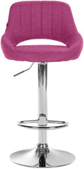 Barhocker Milet Stoff chrom - lila