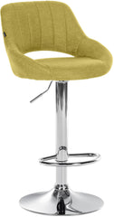 Barhocker Milet Stoff chrom - gr�n