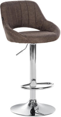 Barhocker Milet Stoff chrom - braun