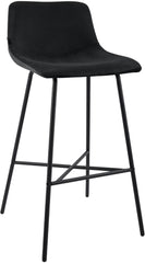 Barhocker Altona Samt - schwarz
