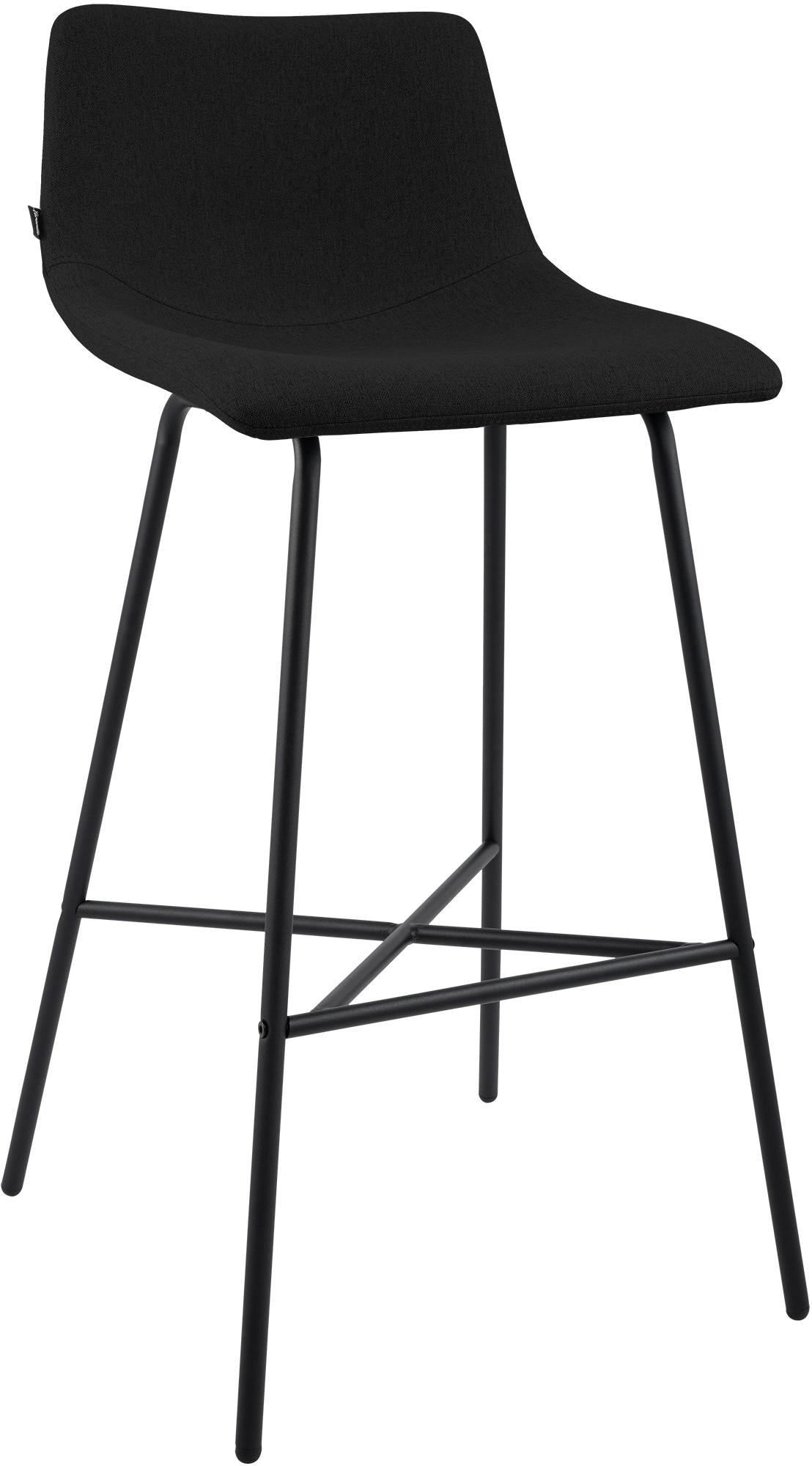 Barhocker Altona Stoff - schwarz