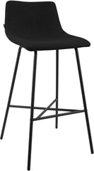 Barhocker Altona Stoff - schwarz