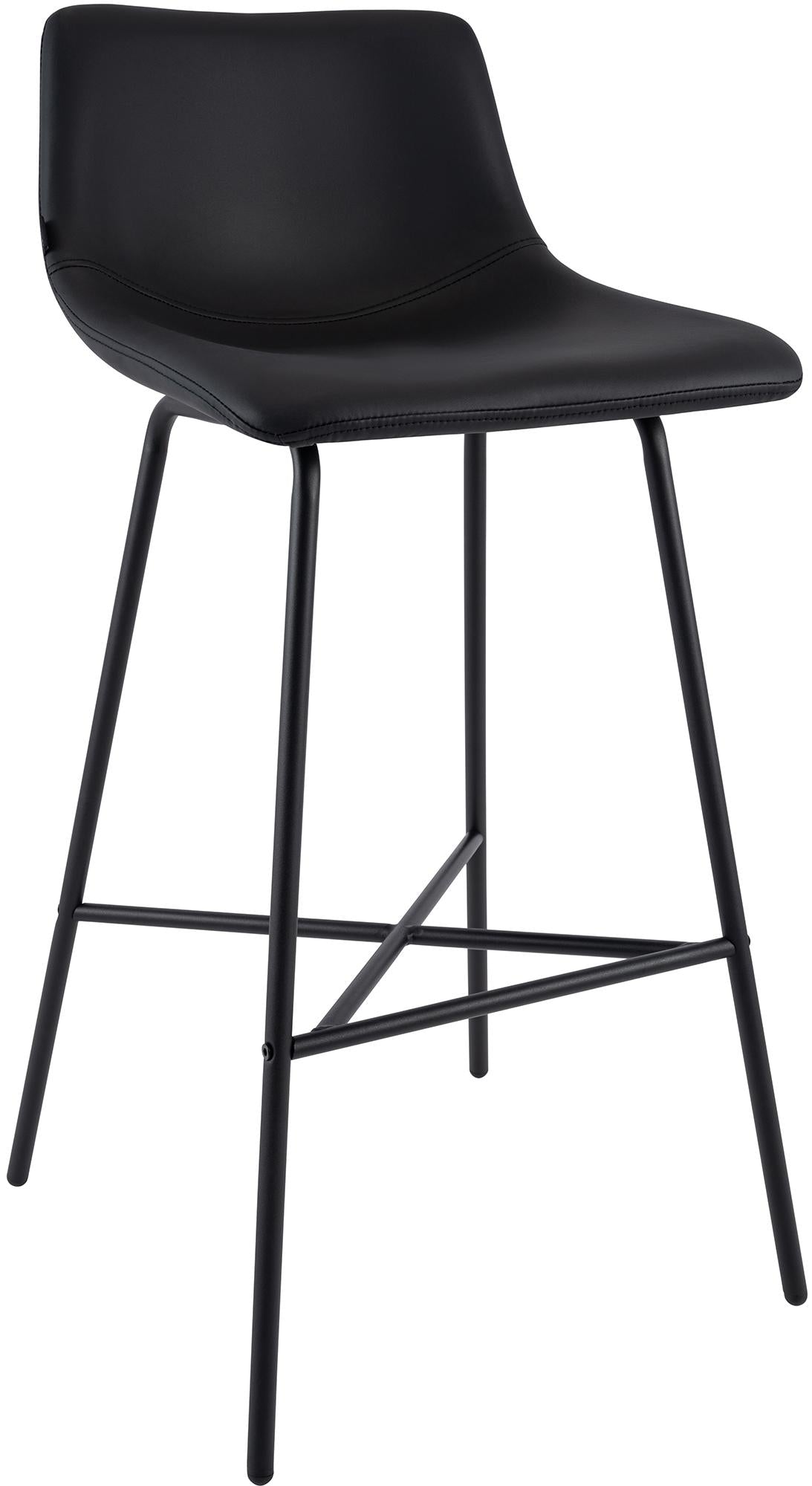 Barhocker Altona Kunstleder - schwarz