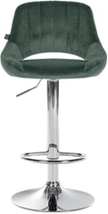 Barhocker Milet Samt chrom - gr�n